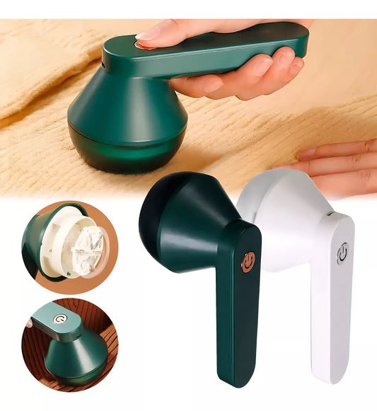 Quita pelusas recargable verde